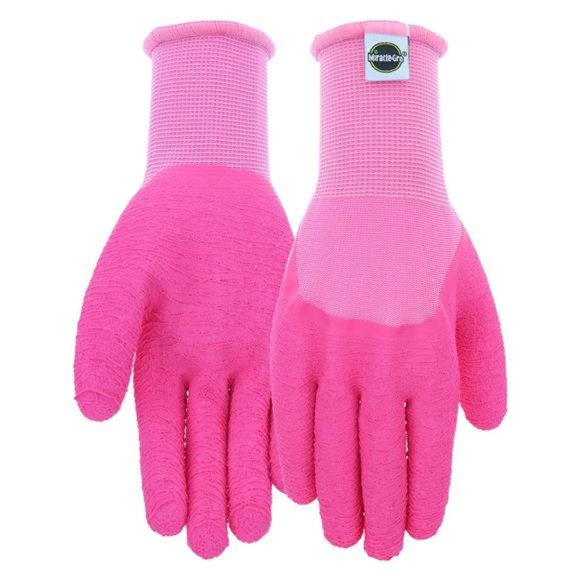 Latex Gloves – Medium-Large, 3/4 Latex Dipped Nylon with Textured Crinkle Grip - Picture 1 of 6